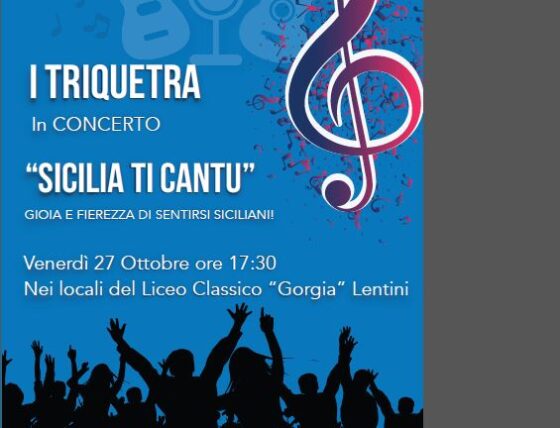 I TRIQUETA in Concerto –  Liceo Classico “Gorgia” Venerdì 27 Ottobre 2023 alle 17.30